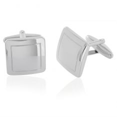 Box-Lined Silver Cufflinks