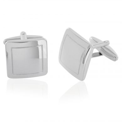 Box-Lined Silver Cufflinks