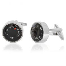 Black Thermometer Cufflinks