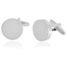 Engravable Round Block Cufflinks