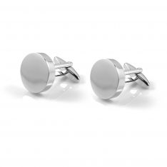 Chic Round Engraved Cufflinks