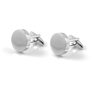Chic Round Engraved Cufflinks