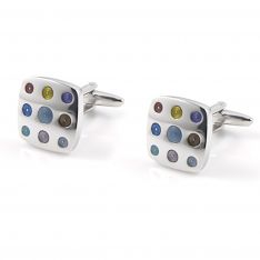 Multi-Colored Polka Dot Cufflinks