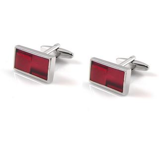 Red Multi-Dimensional Cuff links