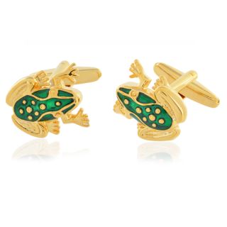 Gold Frog Cuff Links