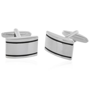 Double Striped Engravable Cufflinks Double Striped Engravable Cufflinks