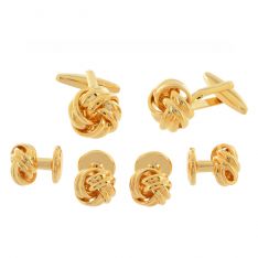 Gold Knot Stud Set