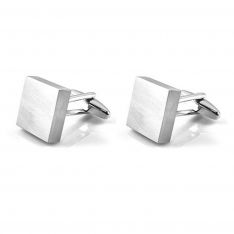 Classy Brushed Square Engraveable Cufflinks