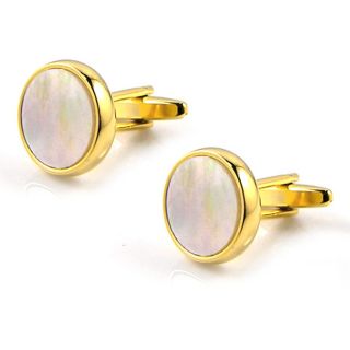 Gold with Pearl Face Cufflinks