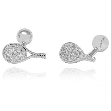 Tennis Ball and Racquet Cufflinks