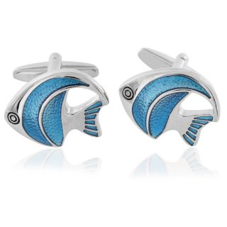 Blue Fish Cufflinks