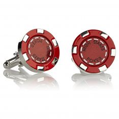 Red Poker Chip Cufflinks
