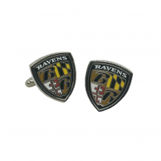 Silver Baltimore Ravens Cufflinks