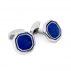 Octagon Navy Lapis Cufflinks