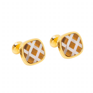 Tiger Eye & Mother of Pearl Cufflinks