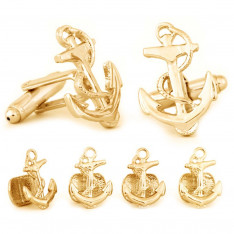 Gold Finish Anchor Stud Set