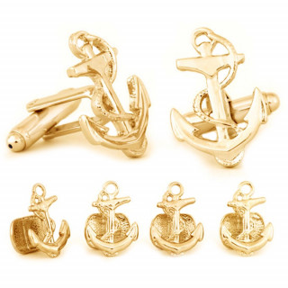 Gold Finish Anchor Stud Set