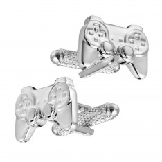 Silver Video Game Controller Cufflinks