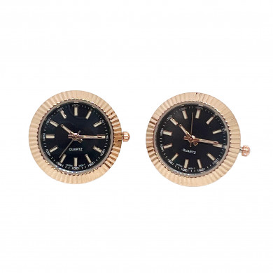 Day Date Rose Gold and Black Working Watch Cufflinks