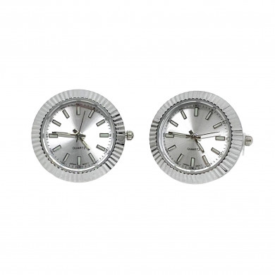 Day Date Silver Working Watch Cufflinks