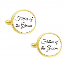 Father of the Groom Gold Cufflinks
