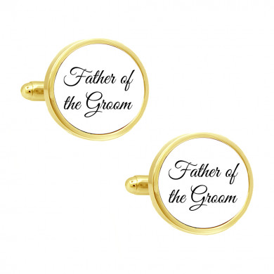 Father of the Groom Gold Cufflinks