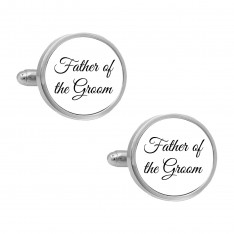 Father of the Groom Silver Cufflinks