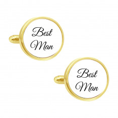 Gold Best Man Cufflinks
