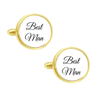 Gold Best Man Cufflinks