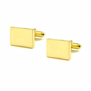 Gold Vermeil Rectangular Engravable Cufflinks