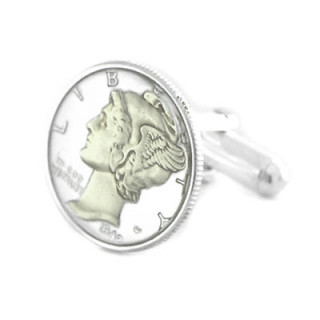 Mercury Dime Coin Cufflinks