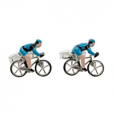 Blue Cyclist Cufflinks