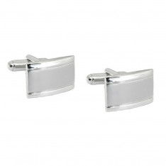 Silver Two Tone Engravable Cufflinks