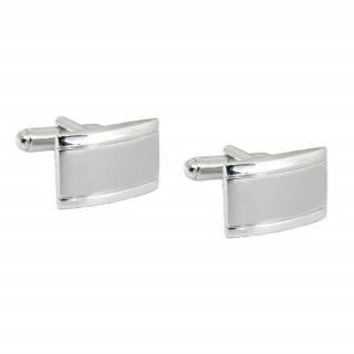 Silver Two Tone Engravable Cufflinks