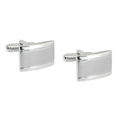 Silver Two Tone Engravable Cufflinks