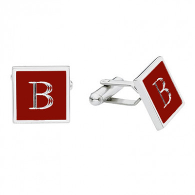 Engravable Red Square Cufflinks