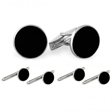 Sterling with Onyx Stud Set