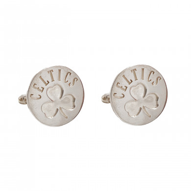 Sterling Silver Celtics Logo Cufflinks