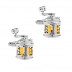 Two Tone Fishing Reel Cufflinks
