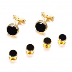 Gold Ornate Border Stud Set