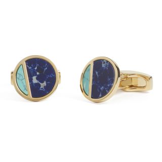Sodalite with Blue Howlite Eclipse Cufflinks