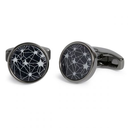 The galaxy vibrant blue goldstone cufflinks with artistic star patterns for extra sparkle is one of the best constellation gift