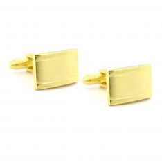 Gold Rectangle Engravable Cufflinks