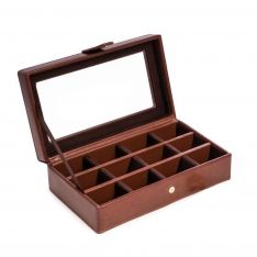 12 Pair Cufflink Case (Brown)