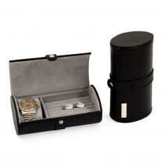 Travel Watch and Cufflink Case (Black)