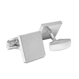 Square Engraved Cuff Links