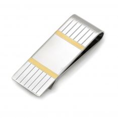 Sterling and Gold Engravable Money Clip