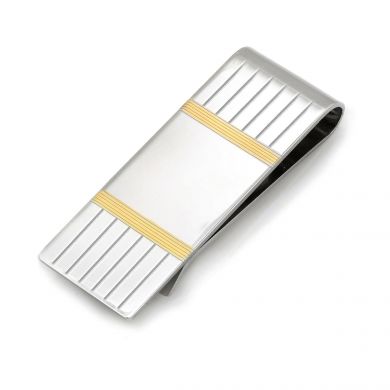 Sterling and Gold Engravable Money Clip