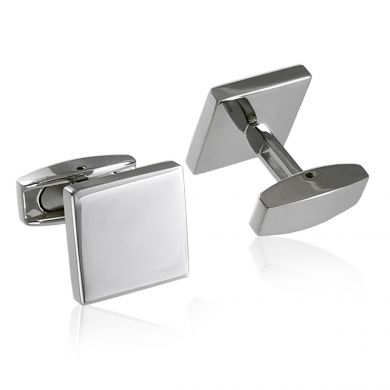 Stainless Steel Engravable Square Cufflinks
