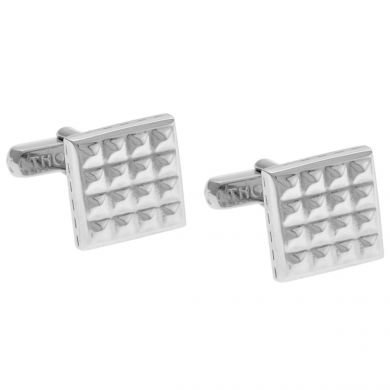 Silver Waffle Weave Designer Cufflinks